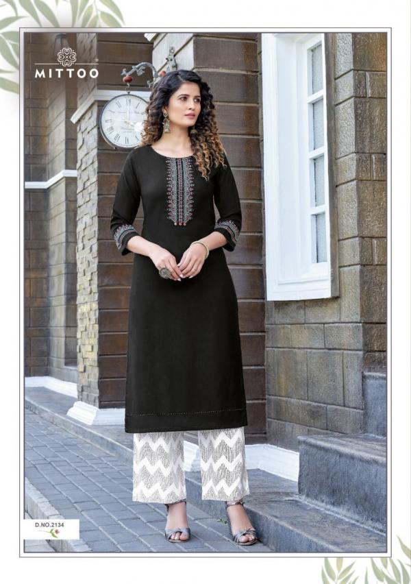 Mittoo Panghat 21 Fancy Rayon Embroidery Kurti With Plazzo 